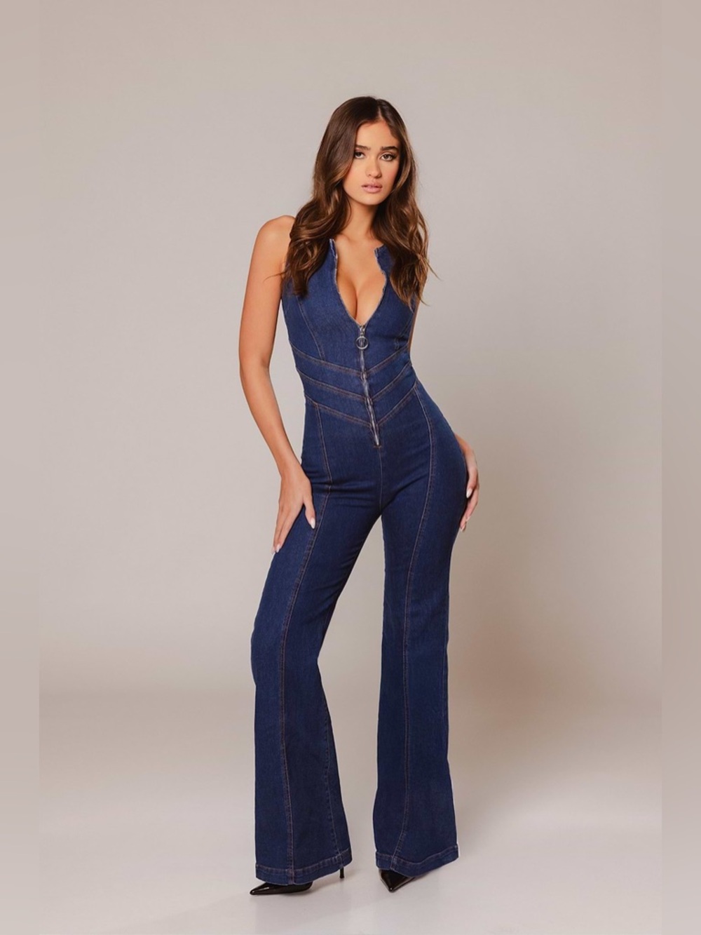 REVICE Pink Label Denim Pantsuit